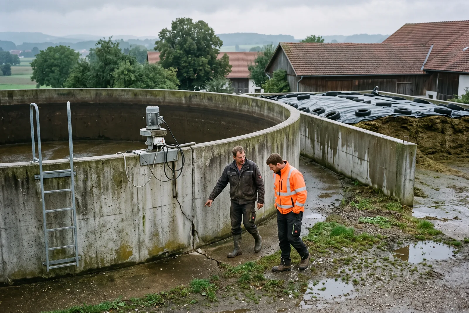 Behälterwand einer landwirtschaftlichen Anlage